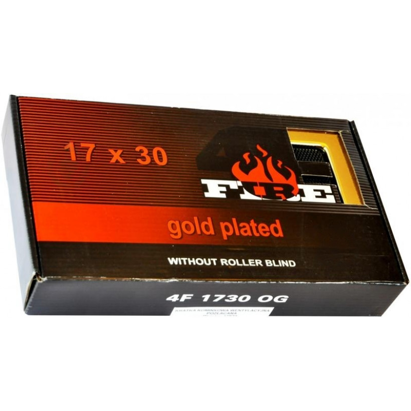 Решітка камінна 4FIRE 17х30 золото