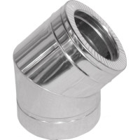 Коліно термо 0,5 мм нерж/нерж Ф120/180 мм 45° Versia-Lux