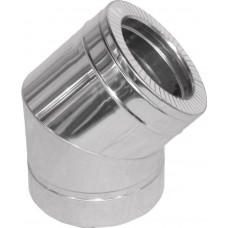 Коліно термо 0,5 мм нерж/нерж Ф120/180 мм 45° Versia-Lux