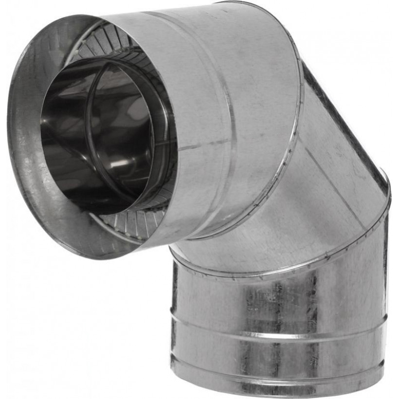Коліно термо 0,5 мм нерж/оц Ф120/180 мм 90° Versia-Lux
