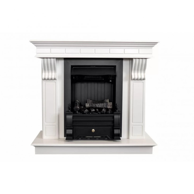 Каминокомплект ASTRA FLAME Гелиос White + Прометей