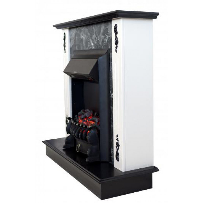 Каминокомплект ASTRA FLAME Иллинойс black + HORTON BLACK