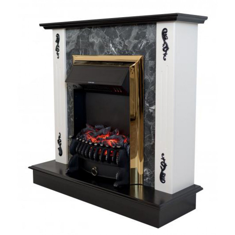 Каминокомплект ASTRA FLAME Иллинойс black + HORTON BRASS