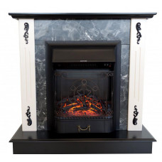 Каминокомплект ASTRA FLAME Иллинойс black + INVER BLACK
