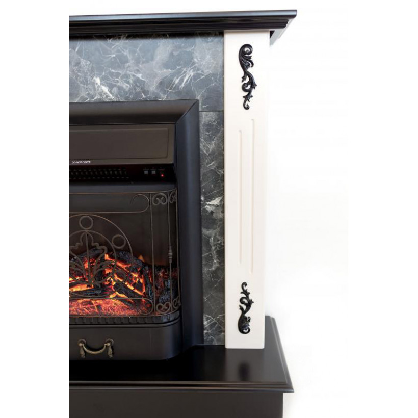Каминокомплект ASTRA FLAME Иллинойс black + INVER BLACK