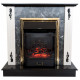 Каминокомплект ASTRA FLAME Иллинойс black + INVER BRASS