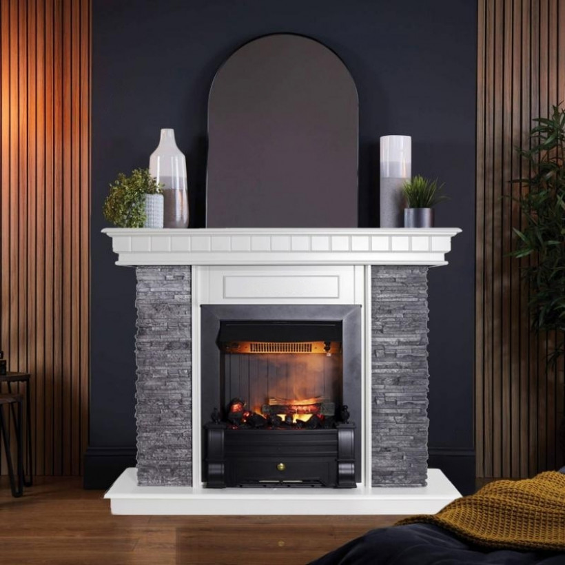Каминокомплект ASTRA FLAME Манітоба Grey + Прометей