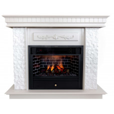 Каминокомплект ASTRA FLAME Нук White + Плутон