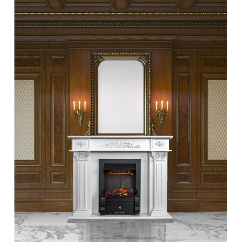 Каминокомплект ASTRA FLAME Сатурн White + Прометей