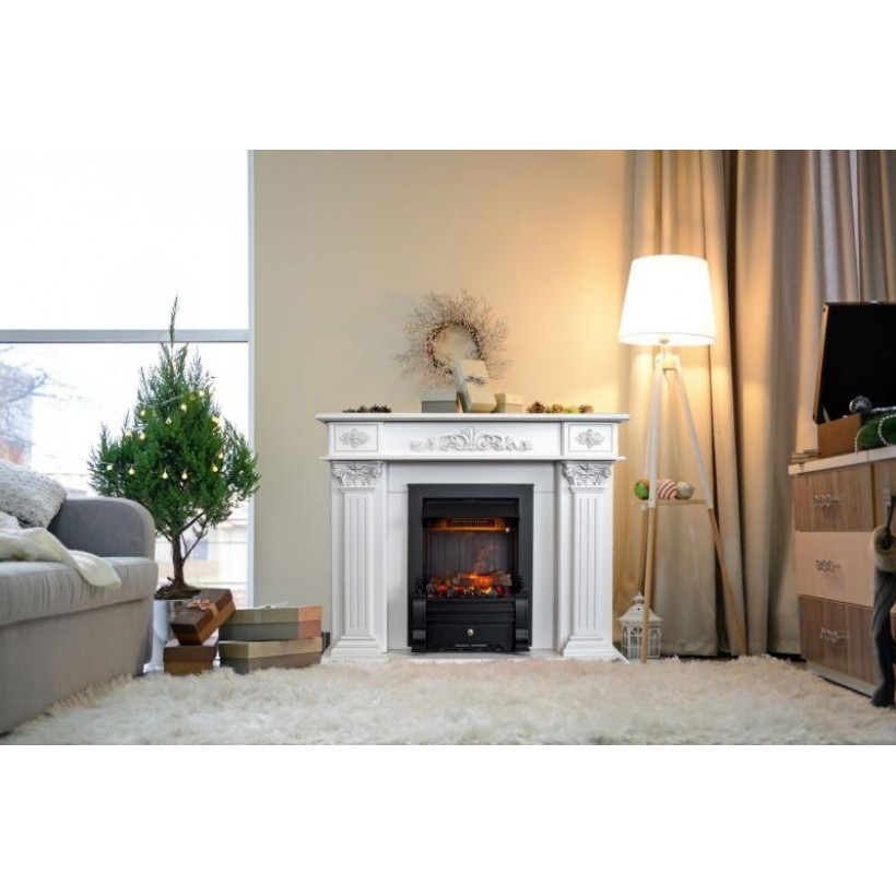 Каминокомплект ASTRA FLAME Сатурн White + Прометей