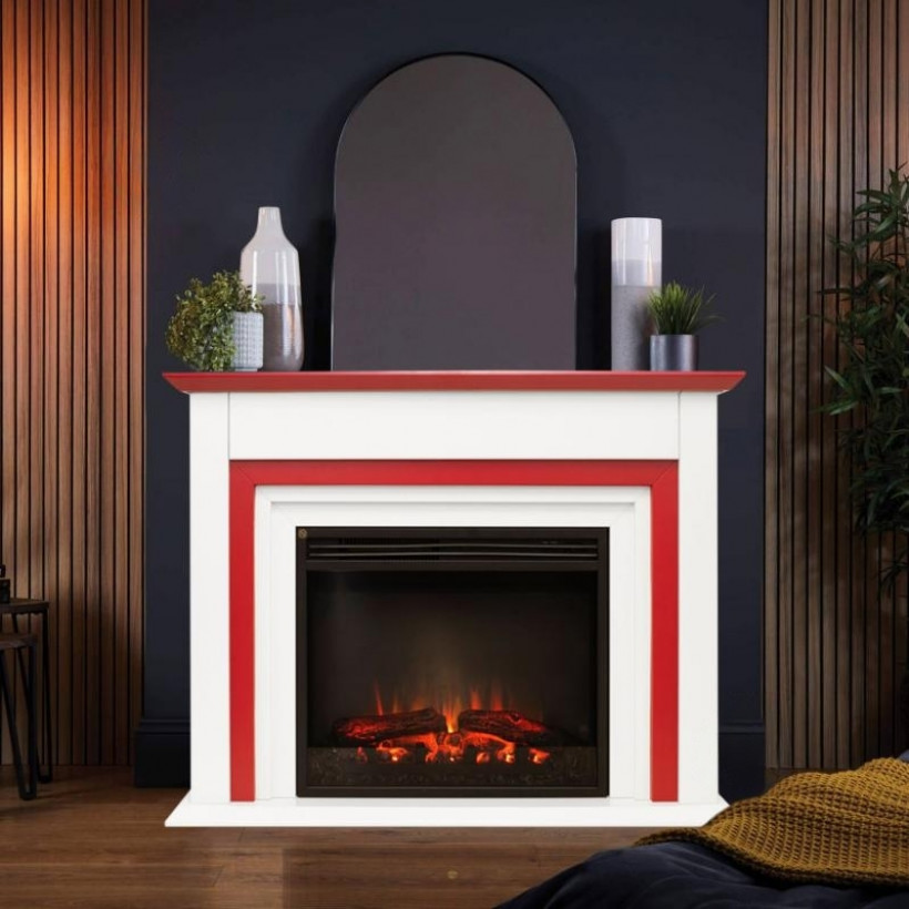 Каминокомплект ASTRA FLAME Техас красный