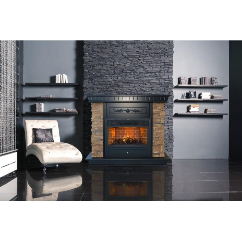 Каминокомплект ASTRA FLAME Юта Brown + Гефест