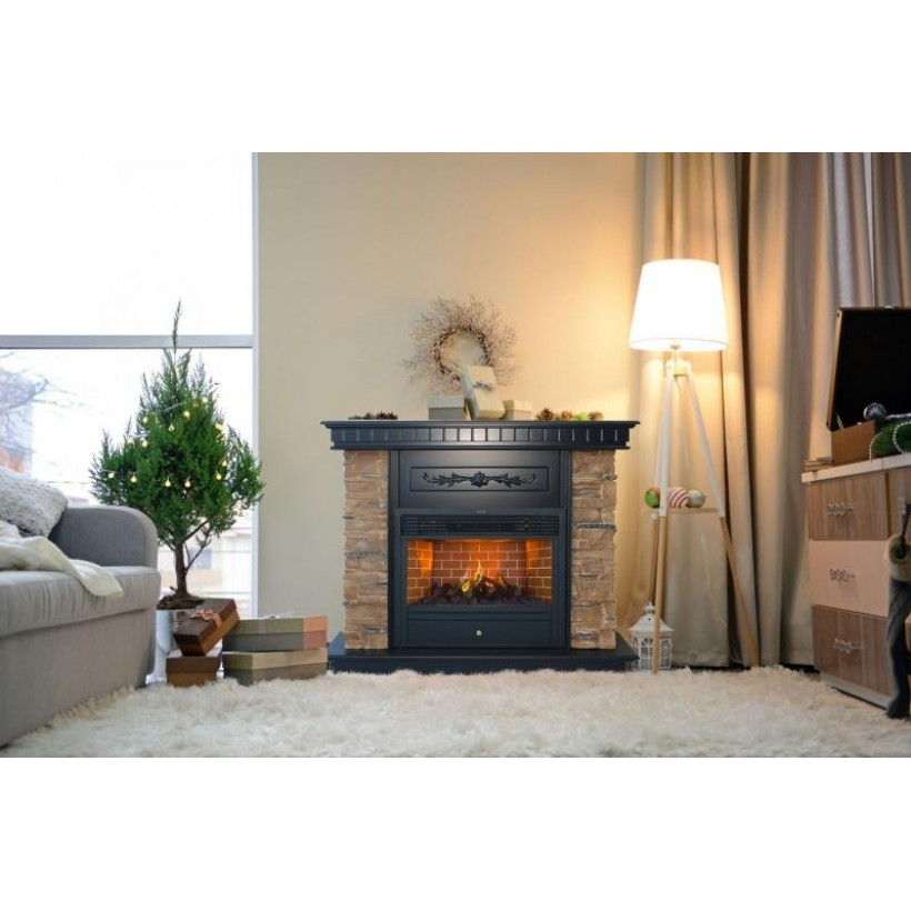Каминокомплект ASTRA FLAME Юта Brown + Гефест