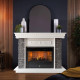 Каминокомплект ASTRA FLAME Манитоба Grey + Гефест