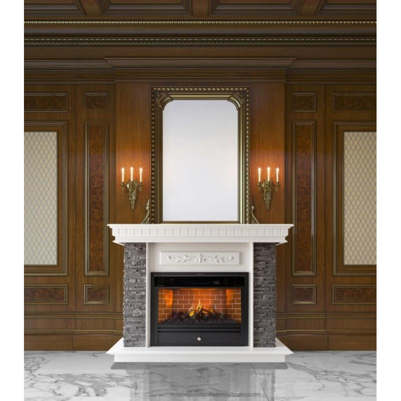 Каминокомплект ASTRA FLAME Манитоба Grey + Гефест