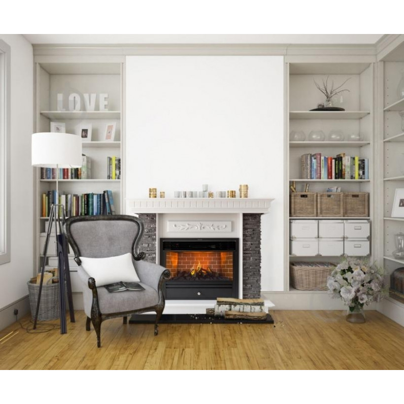 Каминокомплект ASTRA FLAME Манитоба Grey + Гефест