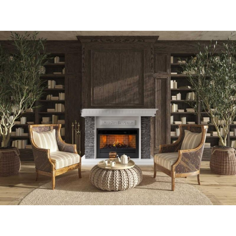 Каминокомплект ASTRA FLAME Манитоба Grey + Гефест