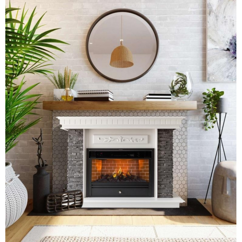 Каминокомплект ASTRA FLAME Манитоба Grey + Гефест