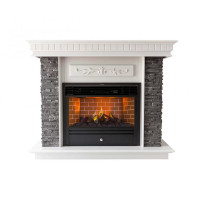 Каминокомплект ASTRA FLAME Манитоба Grey + Гефест