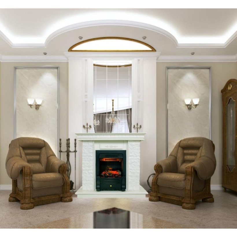 Каминокомплект ASTRA FLAME Нук White + Прометей