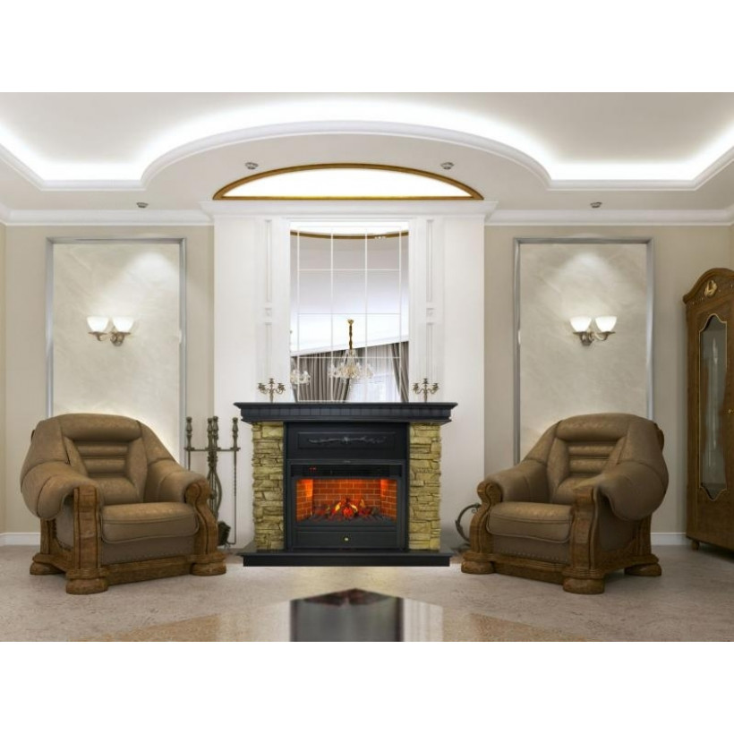 Каминокомплект ASTRA FLAME Юта Bronze + Гефест