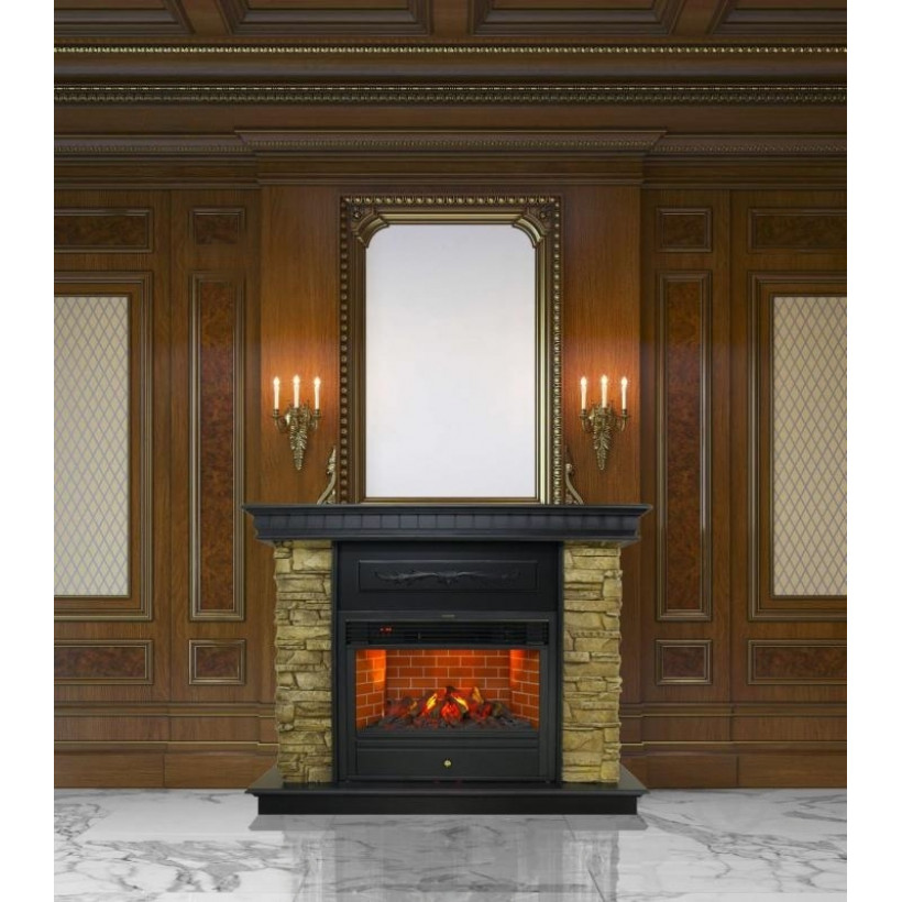 Каминокомплект ASTRA FLAME Юта Bronze + Гефест