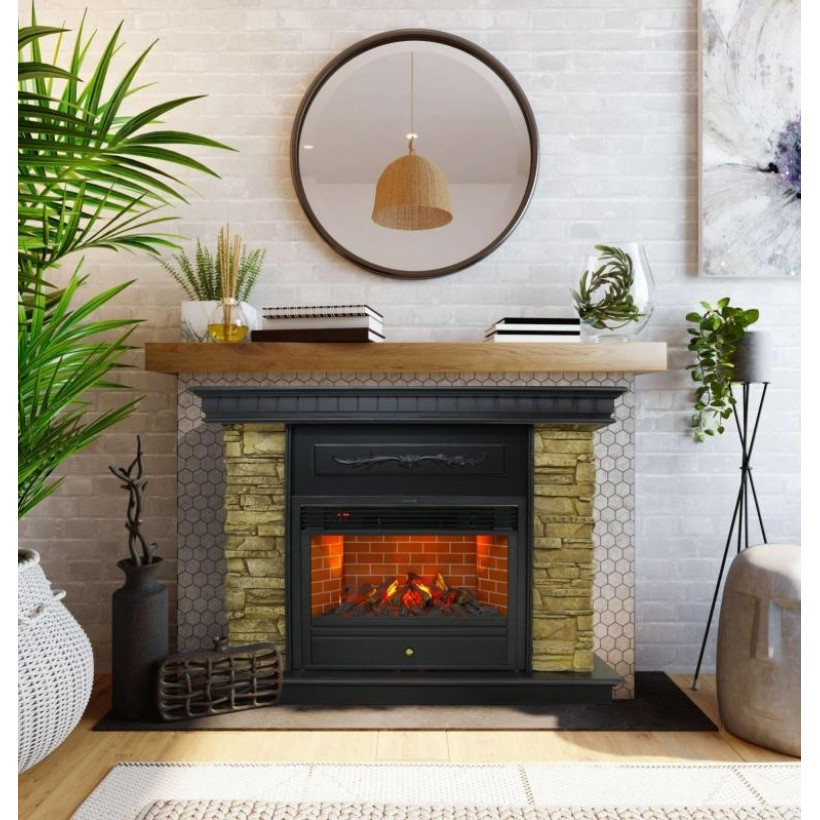Каминокомплект ASTRA FLAME Юта Bronze + Гефест