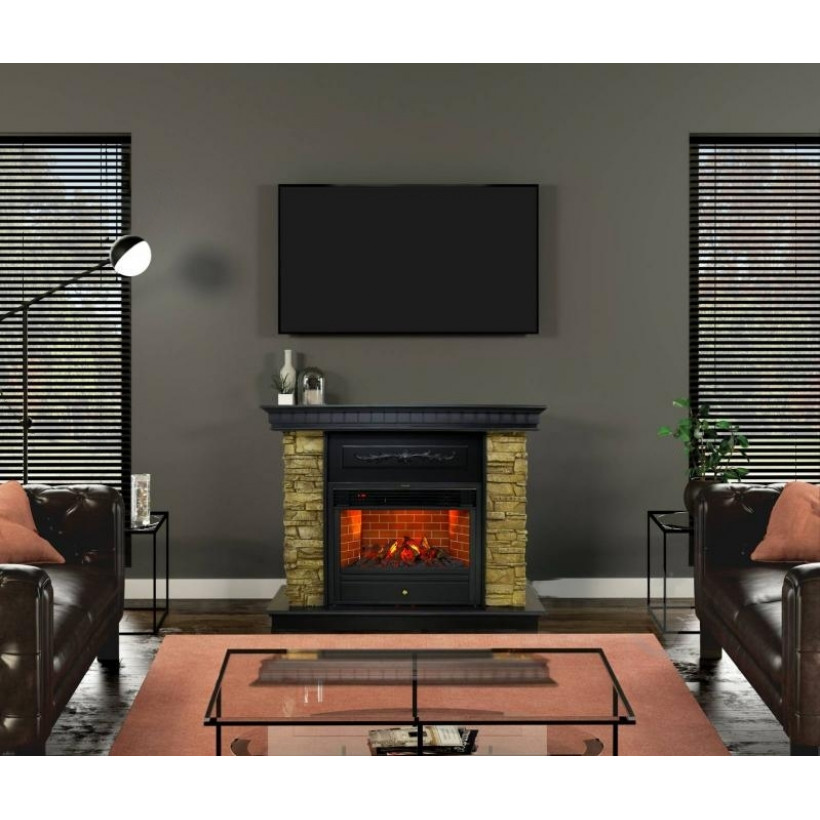 Каминокомплект ASTRA FLAME Юта Bronze + Гефест