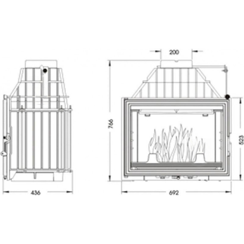 Топка для каміна Uniflam 700 Lux (601-692)