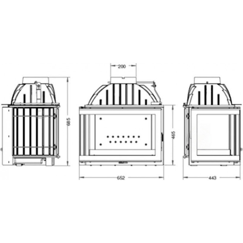 Топка для каміна Uniflam 700 Plus Eco L з шибером (6263-73)