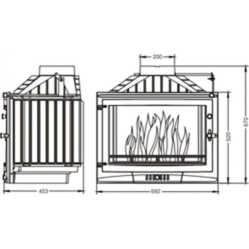 Топка для каміна Uniflam 700 Selenic (601-720)