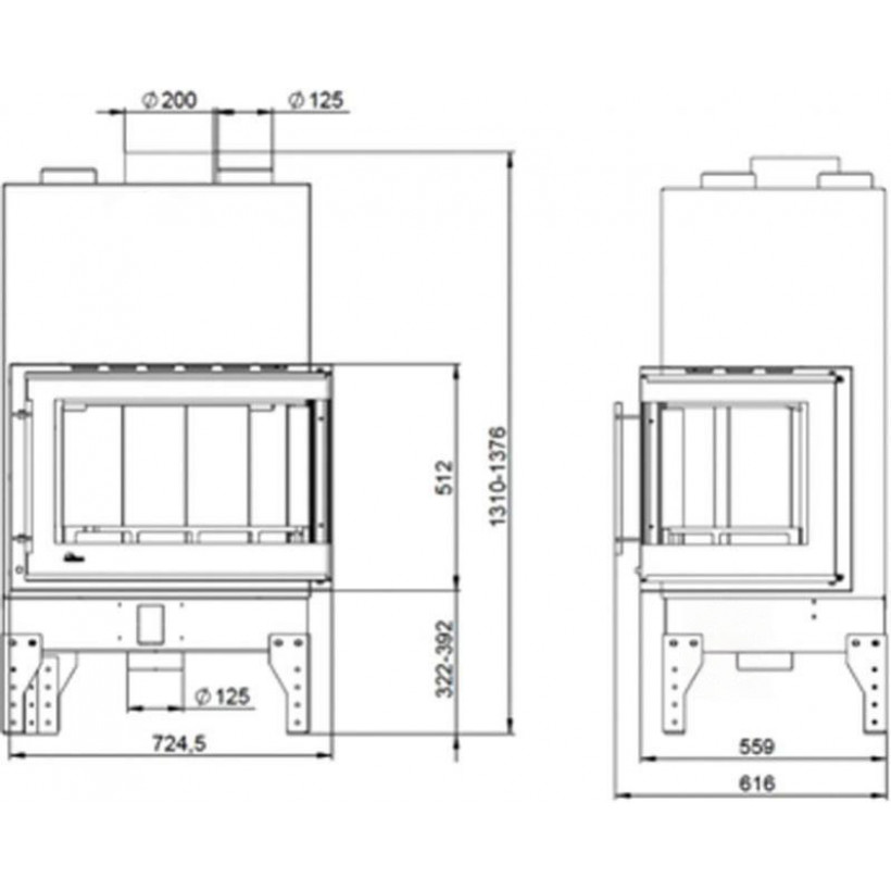 Топка для каміна Uniflam 760 Evo PBS R (260-172)