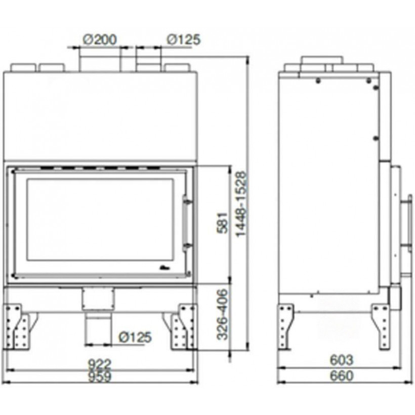 Топка для каміна Uniflam 960 Evo (260-190)